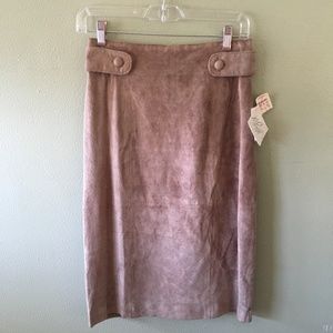 NEW vintage lord & taylor suede skirt (deadstock)